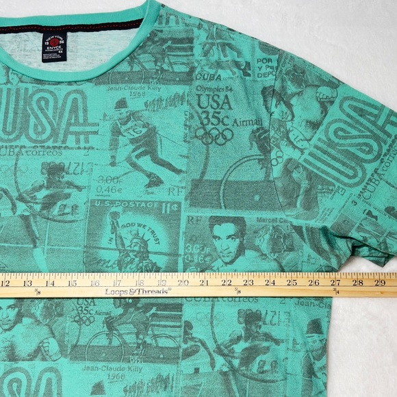 Enyce Shirt All Over Print Mens 4X 1968 Olympics Stamp Collection Sports - Picture 8 of 13